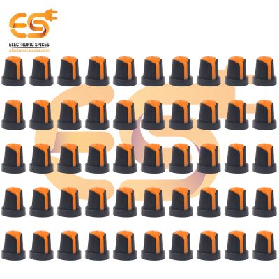 Orange Color Potentiometer Knob Rotary Switch Cap Pack of 50
